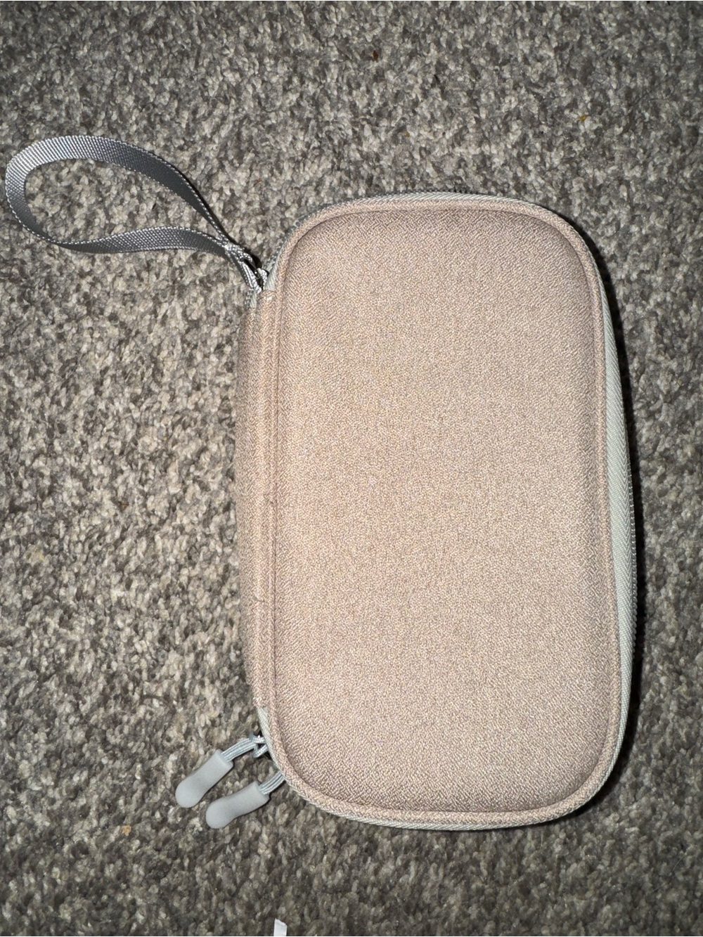 Compact Beige Travel Electronics Carry Case - Portable Organizer
